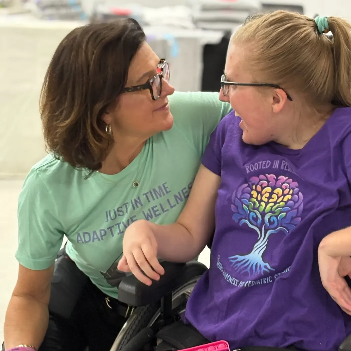Dana Spradling with a young woman